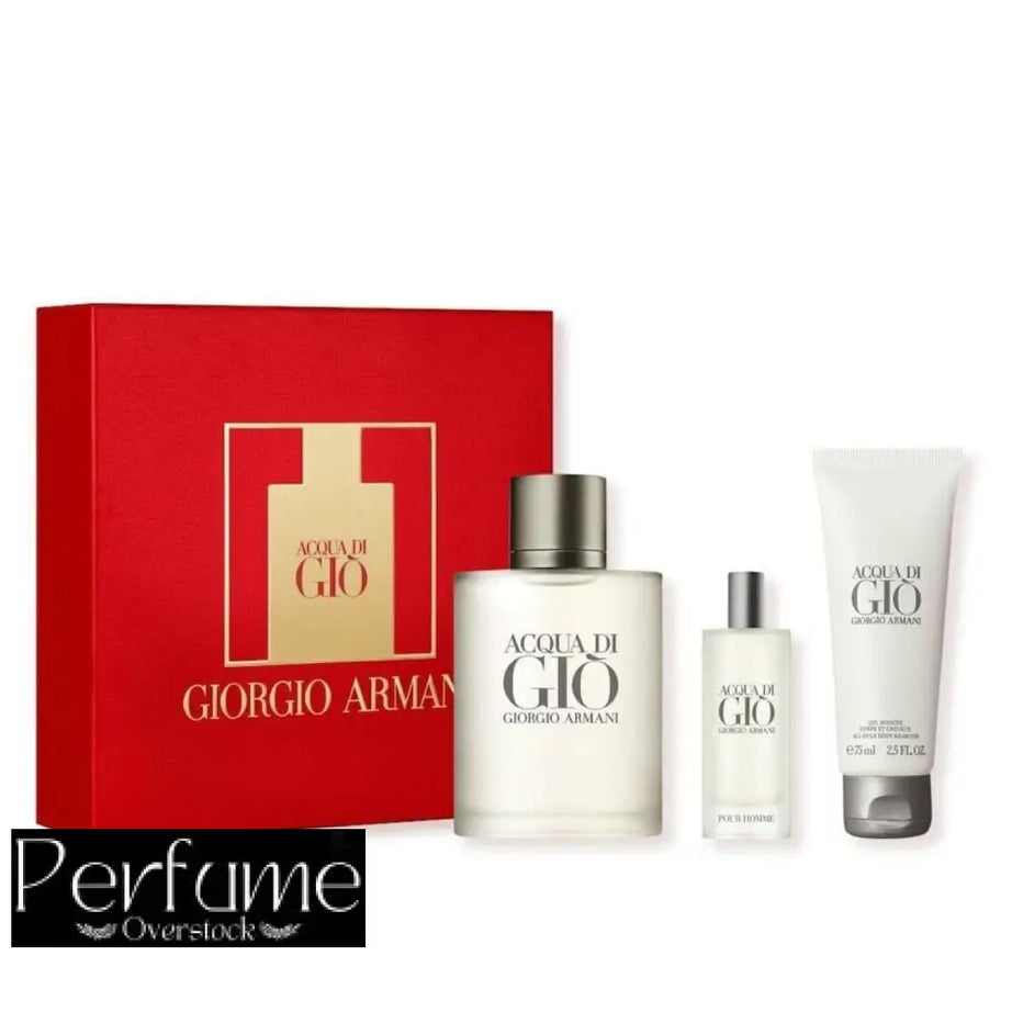 Acqua Di Gio by Giorgio Armani 3 Piece Perfume Gift Set for Men