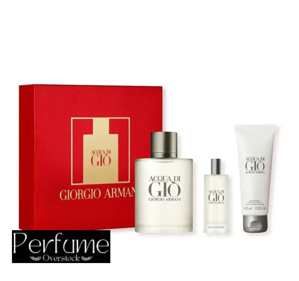 Acqua Di Gio by Giorgio Armani 3 Piece Perfume Gift Set for Men