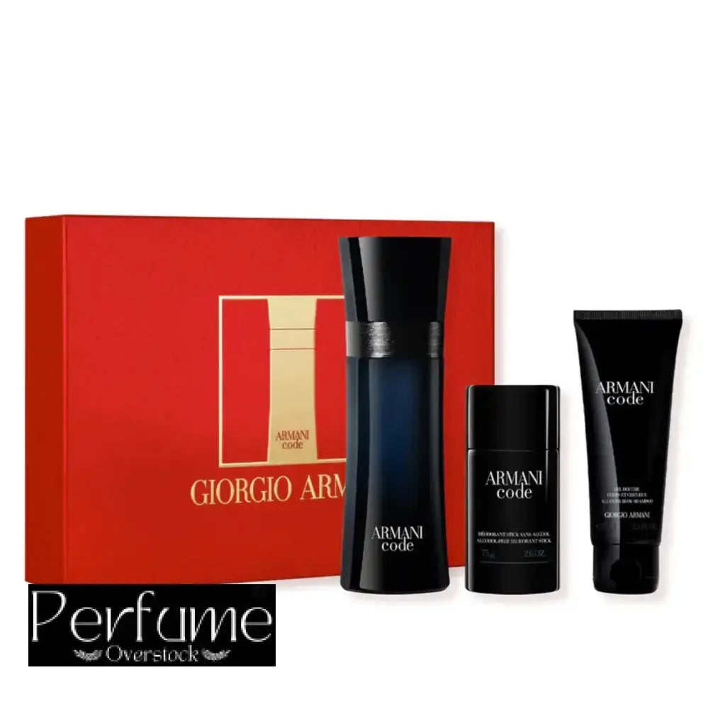 Giorgio Armani Code Eau de Toilette Mens Gift 3 in 1 Set