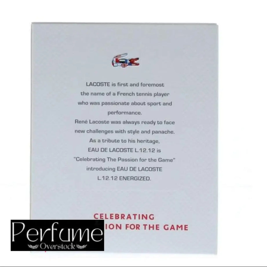 Lacoste L.12.12 Energized Men’s Eau de Toilette 100ml