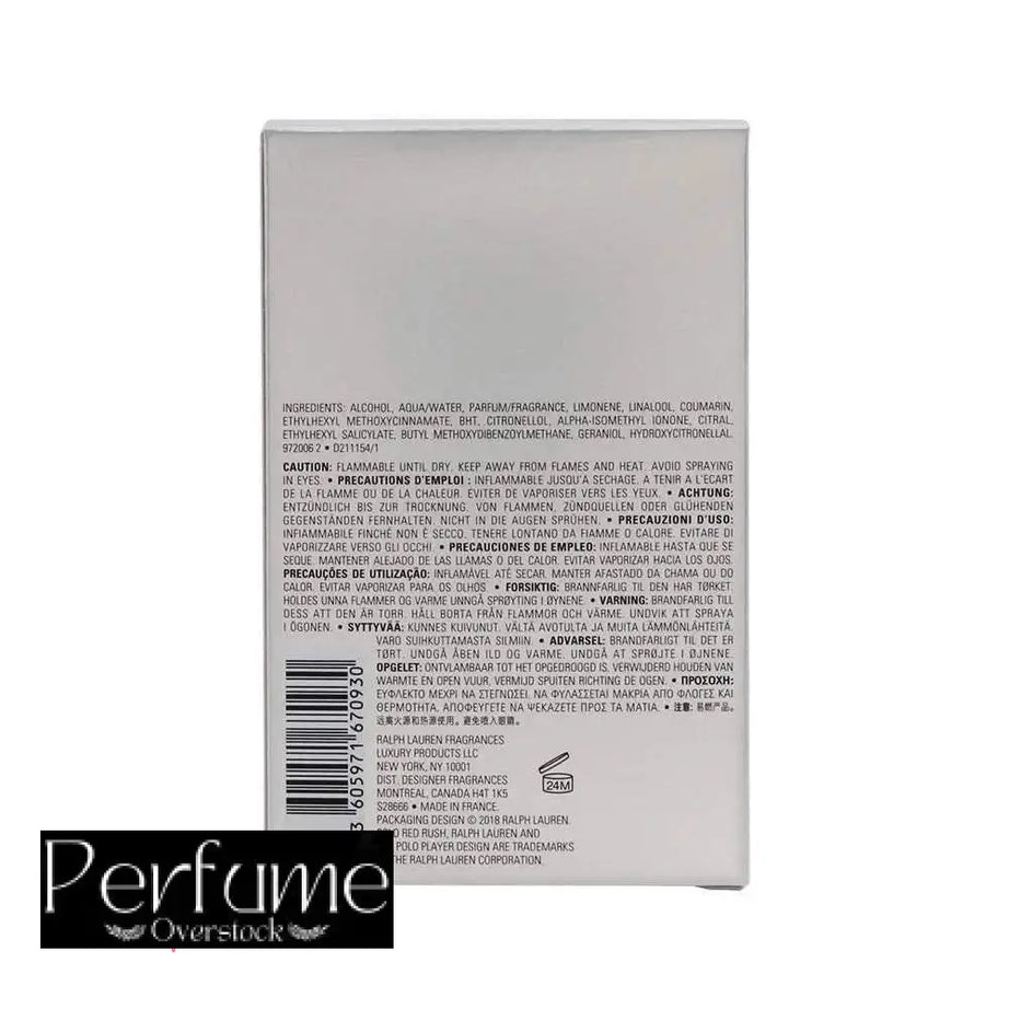 Ralph Lauren Polo Red Rush By Ralph Lauren for Men 125ml Eau De Toilette