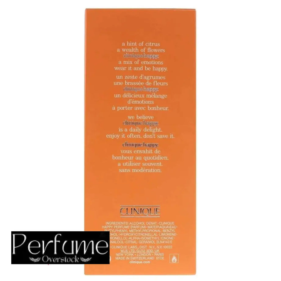 [TESTER] Clinique Happy For Women Eau de Parfum for 100ml Perfume & Cologne